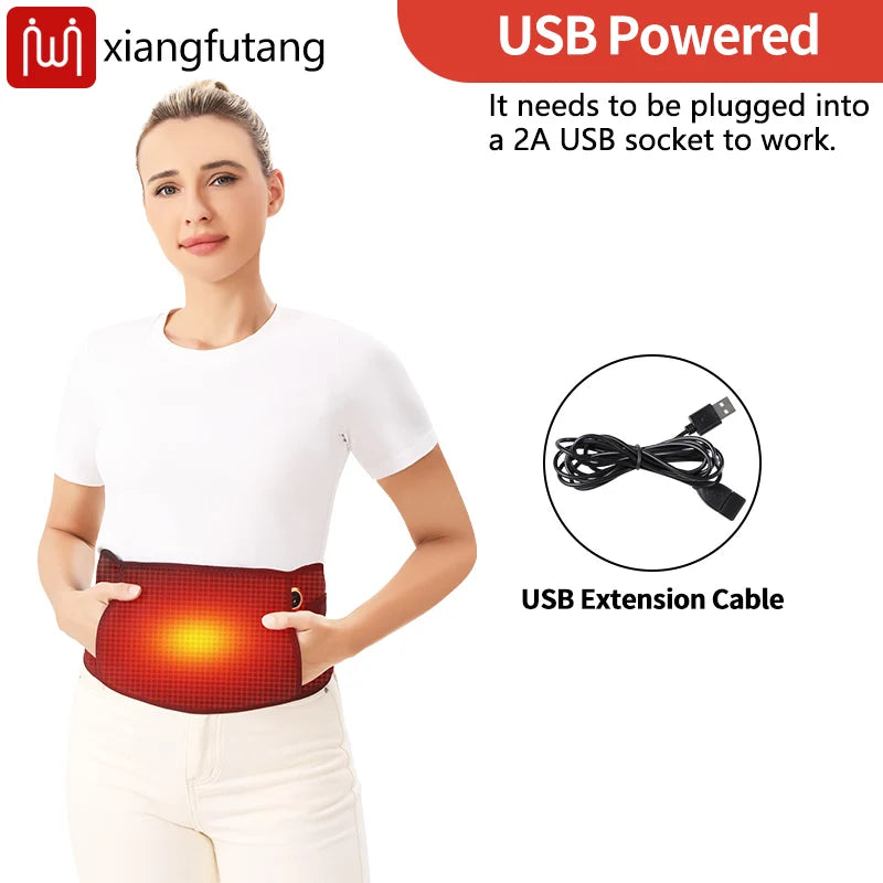 Carbon Fiber Heating Uterine Protector Relieves Menstrual Cold Uterus Pain Uterine Warmth Belt Essential Women Ideal Female Gift