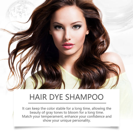 EELHOE Hair Dye Shampoo Nova Hair Instant Dye Shampoo Men Women Quick Easy Safe Hair Color Gray Hair  Coverage Nourish Scalp