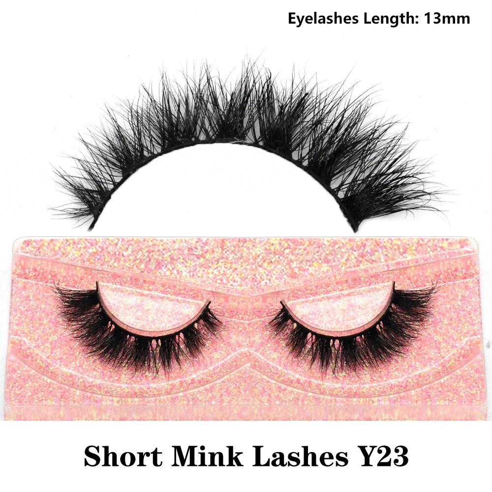 Half Lashes Mink Eyelashes Fluffy Soft False Eyelashes Wispy Cross Mink Eye Lashes Natural Short Mink Eyelash Extension Makeup