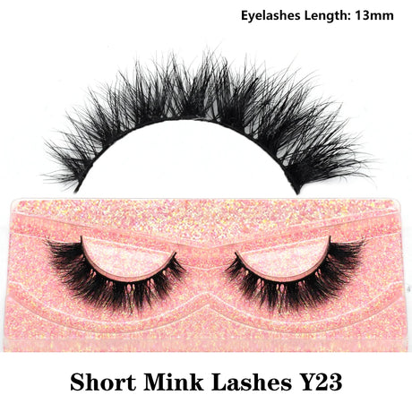 Half Lashes Mink Eyelashes Fluffy Soft False Eyelashes Wispy Cross Mink Eye Lashes Natural Short Mink Eyelash Extension Makeup