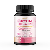 Biotin Collagen - Nourishes The Skin, Slows Down Aging, Promotes Healthy Hair, Strong Nails, and Improves Intestinal Digestion 120 Capsules
