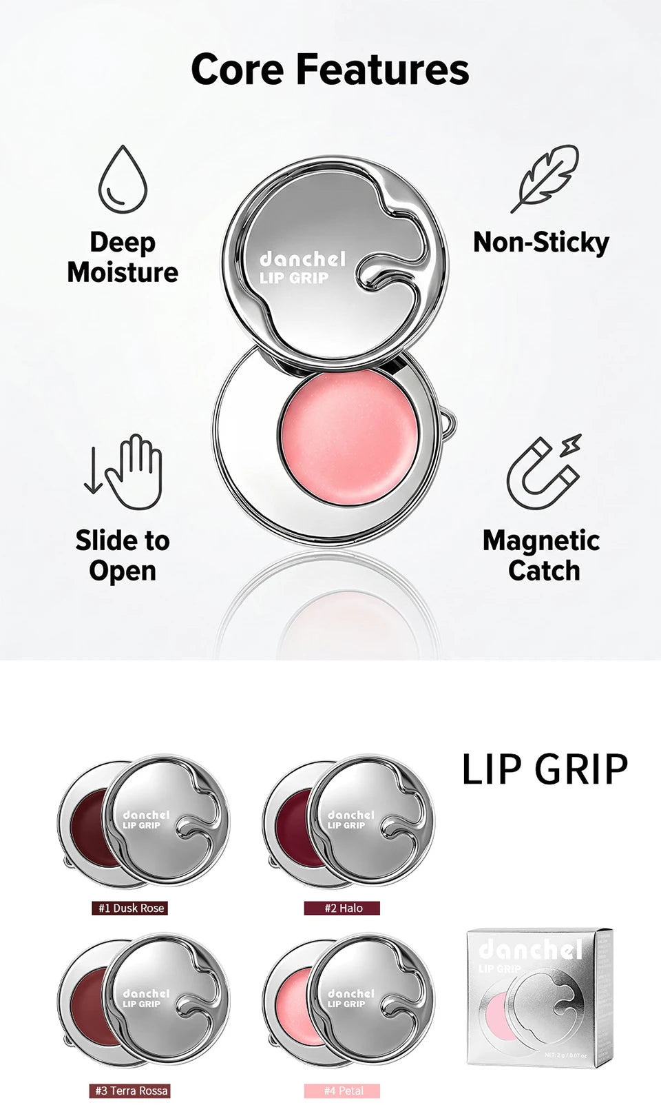 Lip & Cheek Dual-use Balm Brighten Nourishing Formula Smooth Fresh Texture Long-lasting Hydration Magnetic Case Design 2in1 Balm