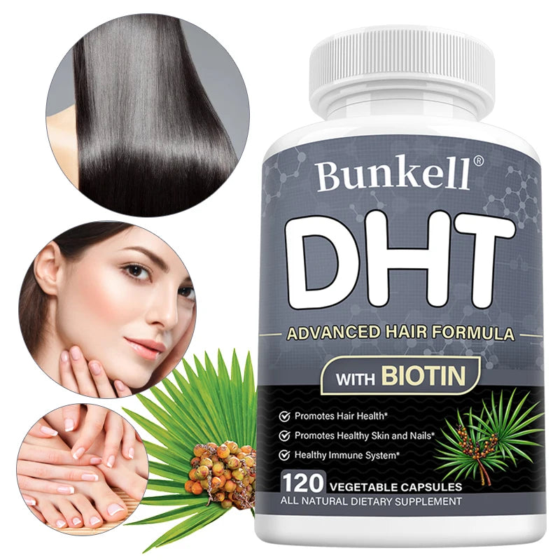 DHT Blocker, Premium Hair Care Formula, with Biotin Supplement, Support Healthy Hair,  Skin, and Nails, Promote Immune System