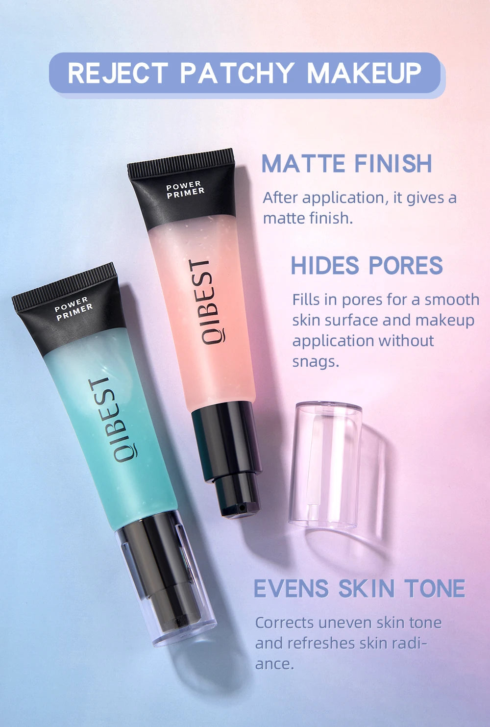 QIBEST Liquid Foundation Cream 30ml For Face High Coverage Makeup Base Oil Control Liquid Pie Foundation Primer Face Makeup New
