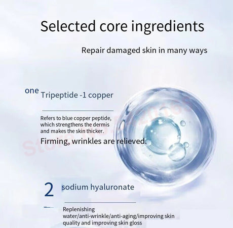 High Purity 98% Blue Copper Peptide Essence Facial Anti-Aging Repair Polypeptide Active Hyaluronic acid Moisturizing Skin Care