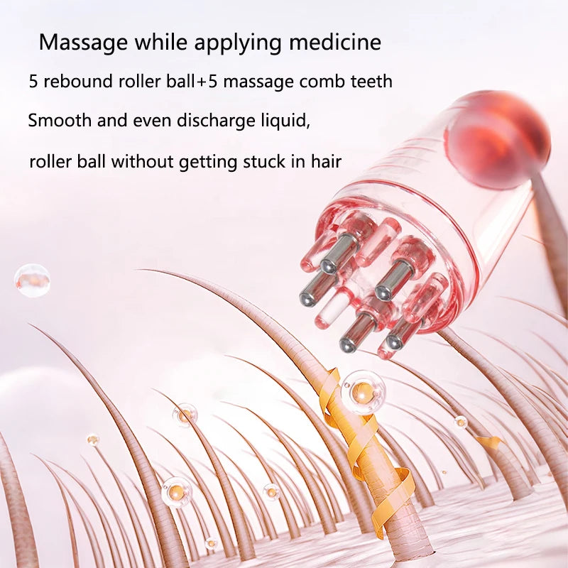 Empty 6ml Scalp Applicator Mini Head Massager Roller Ball Brush for Hair Growth Oil Medicine Liquid Applicator Massage Comb