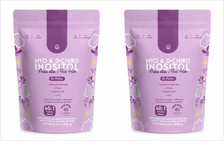 Myo & D-Chiro Inositol Powder 40:1 Mix Supplement Support Women's Daily Health with Folate,Vitamin D3 & Zinc Nutritional Formula