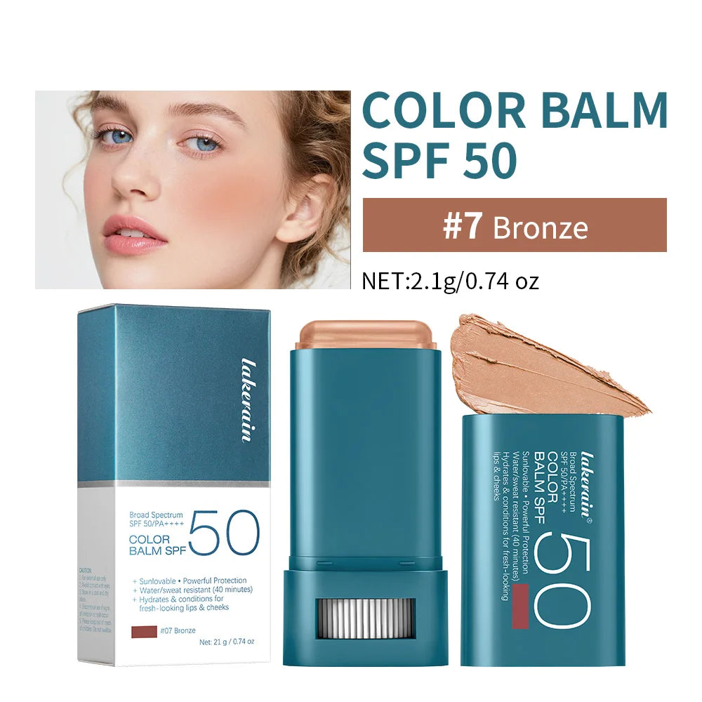 Lip & Cheek Color Balm SPF 50 Mineral Broad Spectrum Sun Protection Water Sweat Resistant Hydrating Long Lasting Buildable Blush