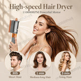 TINSOL 7 in 1 Multi-Function Hair Dryer & Styling Tool Automatic Curling Set 1300W Straightener Professional Salon Hair Dryer