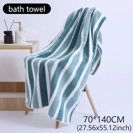 Striped Pattern Towel New Home Soft and Comfortable Bath Towels for Men and Women, Quick Drying Absorbent Towels For Bathroom