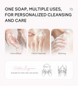 LAIKOU Sakura Facial  Body Whitening Soap Reduces Acne Dark Spot Deep Cleaning Cutin For Face Body Skin Care 90g ﻿