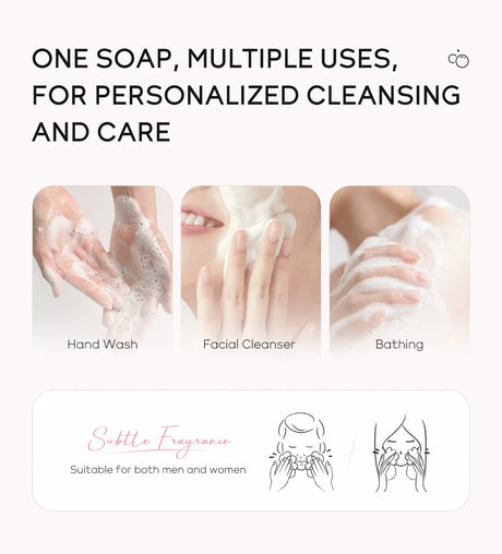 LAIKOU Sakura Facial  Body Whitening Soap Reduces Acne Dark Spot Deep Cleaning Cutin For Face Body Skin Care 90g ﻿