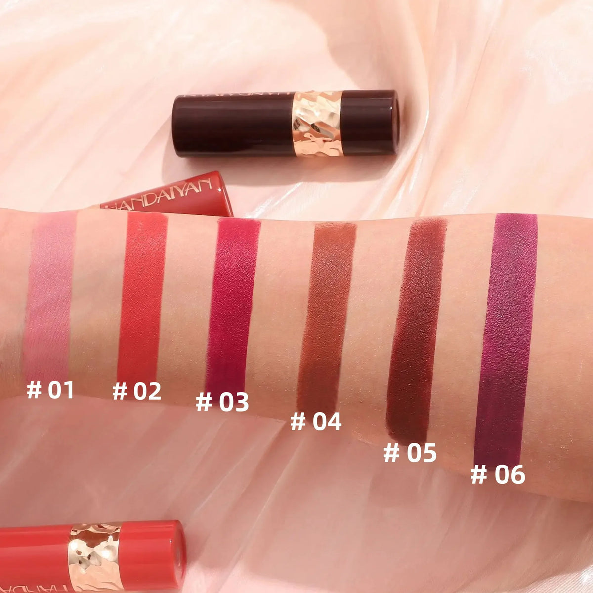 6PCS Velvet Matte Lipstick Set Highly Pigmented Long Lasting Non Drying Silky Smooth Lip Makeup Gift Box For Women