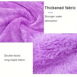 Women's 2-Piece Shiny Light Microfiber Hair Towel Caps, Super Absorbent Towel, Extra Soft, Fast Drying Plain Turban Wraps, 1-Size-Fits-All, Nighttime Wet Hair Use