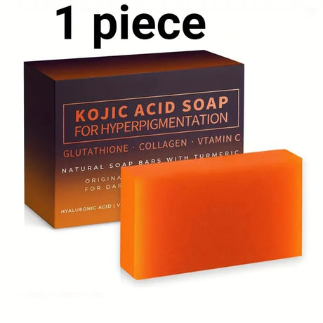 100g Turmeric Kojic Acid Bath Soap Glutathione Collagen Hyaluronic Acid Handmade Cleansing Soap for Hand Face and Body