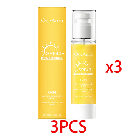 Sunscreen Spray Facial Moisturizing Rapid Absorption Refreshing Not Sticky Isolate Uv Brightening Body Shiny Sunblock Spray Skin