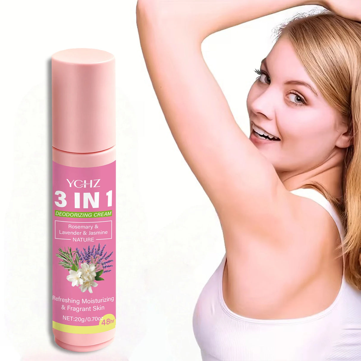 20g of 3-in-1 Intimate Care Solution, Lasts for 72 Hours, Eliminates Odor and Stickiness, Suitable for Underarms, Hands, Feet, and Private Body Areas, Unisex