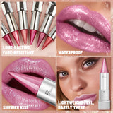 Waterproof and shimmery lipstick, waterproof and sweatproof, long-lasting and smudge-proof, not easy to smudge.