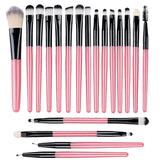 20PCS Eye Shadow Makeup Brush Set Concealer Brush Eye Cosmetic Soft Bristles Eyebrow Eyeliner Brush Portable Beauty Makeup Tools
