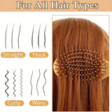 Wooden Hair Brush Improve Hair Growth Wood Hairbrush Prevent Hair Loss Comb Bamboo Comb Teeth Hairdressing Styling Hair Tools