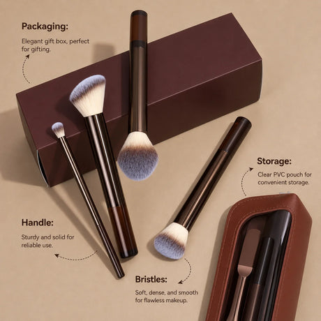 14 PCS Makeup Brushes Professional Make Up Brushes Premium Synthetic Powder Concealers Brushes Travel Makeup Brush Set