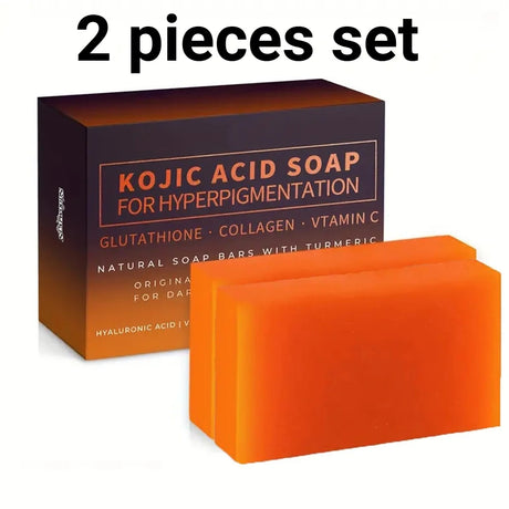 100g Turmeric Kojic Acid Bath Soap Glutathione Collagen Hyaluronic Acid Handmade Cleansing Soap for Hand Face and Body