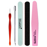 Nail Art Sand File Buffer Sponge Block Brush Nail File Set With Nail Clippers Scissors Dead Skin Remover Care Manicure Kit Tools