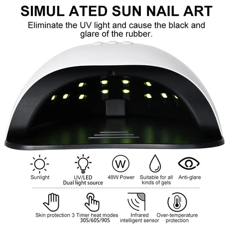 Nail Gel Polish Kit With LED Nail Lamp Semi-Permanent 27 Colors Soak Off Base&Top Coat Varnish Manicure Set For Nails Salon Kit