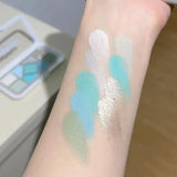 Mint diffuse pink blue small pink frame nine-color eyeshadow palette low saturation clear mint green pearl matte gentle pure des
