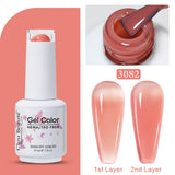 Clou Beaute Jelly Color UV Gel Manicure Summer Pink Nude Gel Nail Rainbow Nail Supplies For Professionals Semi-permanent Varnish