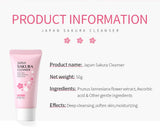 Laikou Sakura Facial Cleanser Deep Cleansing Pores Oil Control Moisturizing Brightening Face Wash Gentle For All Skin Types 50g