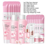Green Tea Skin Care Kit Korean Cosmetic Moisturizing Exfoliate Beauty Face Care Set For Women Sakura Products kit