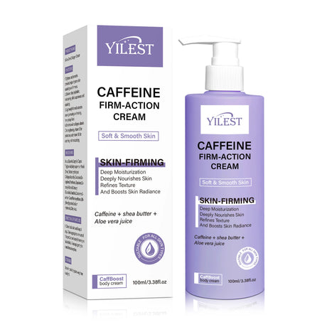YILEST Caffeine Firm Action Cream 100ml Skin Firming Moisturizing Body Cream with Shea Butter Aloe Vera for Soft Smooth SkinCare