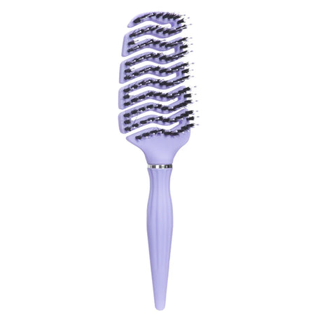 1pcs Curved Vented Boar Bristle Comb Professional Scalp Massage Comb Detangling Curl Anti-static Hairbrush Salon Styling Tool