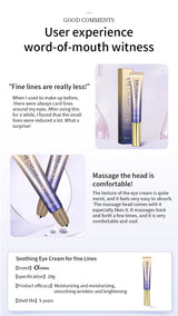 O'CHEAL Anti- Wrinkle Eye Cream With Roller Ball Quick Drying Hydrating Hyaluronic Acid Refreshing Eye Serum Fades Fine Line