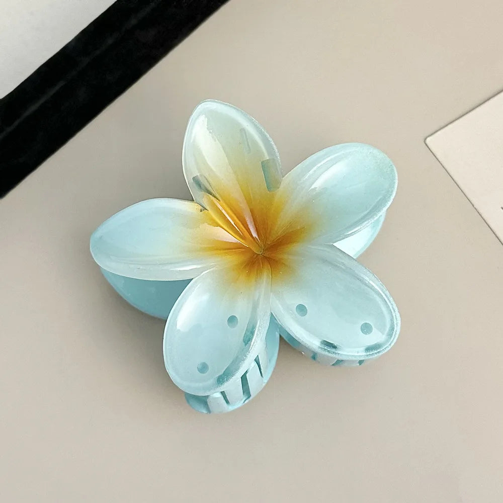 2026 New Vacation Egg Flower Hair Clips Hawaii Beach Claws Bohemian Hairpin for Girls Dopamine Y2k Hair Accessory