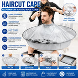 Reusable Hair Cutting Cape Umbrella Waterproof Barber Cloak for Haircut Coloring Hair Clippings Catcher