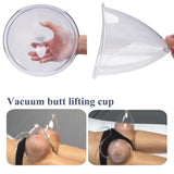 2pcs180/150ml Breast Enlargement Cupping Hip Lifting Buttock Vacuum Pump Suction Replacement Enhancer Massage Cup with Hose Set